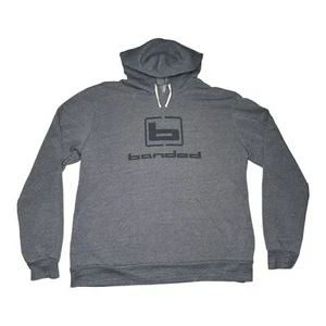 Banded Hunting Gear Sweatshirt Logo Hoodie Mens 3XL Fleece Pullover Gray - Picture 1 of 8