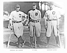 Joe Jackson & Nap Lojoie Cleveland Naps and Ty Cobb Detroit Tigers 8x10 Photo 