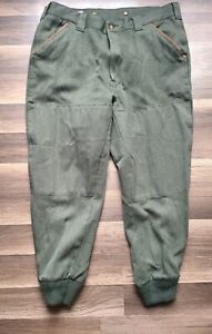 Orvis Wool Pants Men's Size 38 Canvas Hunting Heavy Cotton Outdoors Green 36x26