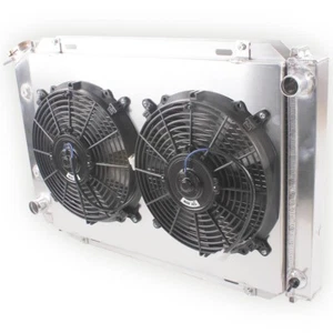 24x16" para Ford Mustang 1979 1980-1993 2,3 L 5,0 L AT/MT 3 filas radiador + cubierta + ventilador - Imagen 1 de 10