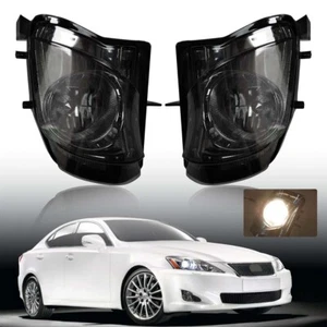 For 2006-2010 Lexus IS250 IS350 Front Fog Lights Bumper Lamps Smoke Lens - Picture 1 of 16