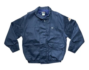 Bulwark Men’s L Excel FR Jacket Blue Duck Comfort Touch Flame Resistant Workwear - Picture 1 of 9
