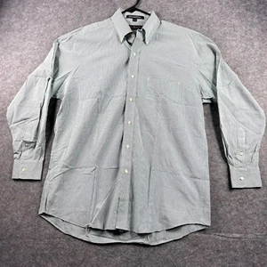 Camisa Tommy Hilfiger Cresta Dorada Para Hombre Con Botones Manga Larga Pequeña Gris Cuadros - Imagen 1 de 7