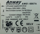 Paulmann Ersatz LED Driver für ANWAY AW01-0007A Treiber 24VDC 350mA Trafo A4.1