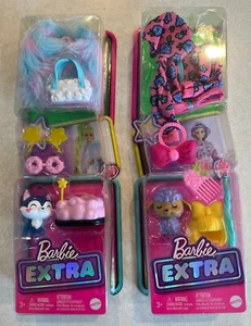 2 NRFB Barbie Extra Pet & Fashion Packs !! Fashion Jackets Pets And  Accessories - Picture 1 of 8