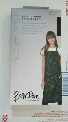 Delantal de estilista Betty Dain a prueba de blanqueamiento estilo 531 con bolsillos caja abierta sin usar Foto 1 de 2
