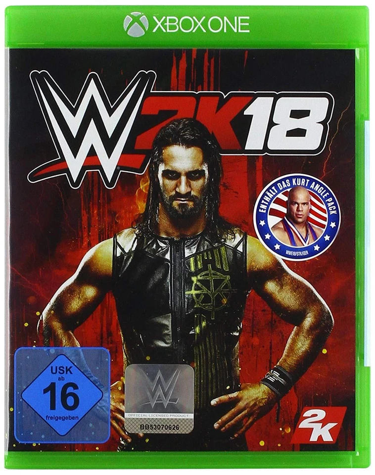 Xbox One Spiel WWE 2K18 World Wide Wrestling 2018 inkl. Kurt Angle Pack NEUWARE - Bild 1 von 1