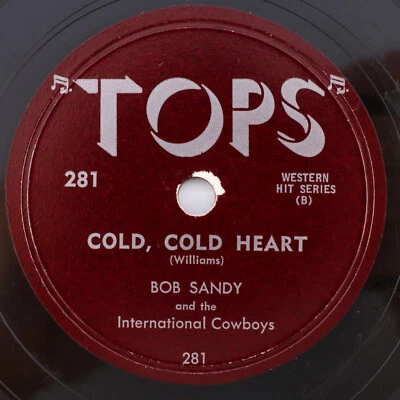 Mimi Martel, Bob Sandy - Beautiful Brown Eyes / Cold Heart 78rpm Record TOPS 281 Foto 1 de 4