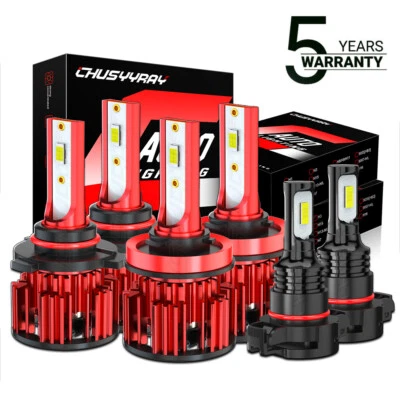 For Chevy Colorado 2015-2022 LED Headlight Hi+Lo Beam Fog Light Bulbs Combo Kit - Image 1 of 4