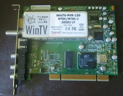 Vintage Hauppauge WinTV-PVR-150 Rev F0B2 NTSC NTSC-J 26582 LF TV Tuner PCI Card - Image 1 of 4