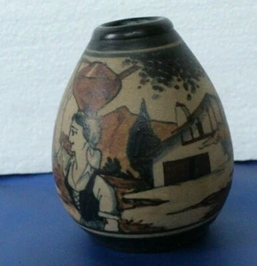 french cibourne basque vase 1950s signed - Picture 1 of 5