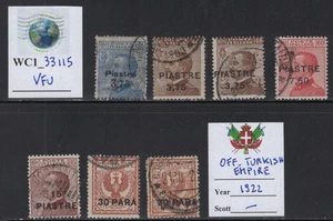 WC1_33115 OFICINAS ITALIANAS: IMPERIO TURCO. Bonito stock de sellos de 1922. Usado - Imagen 1 de 1