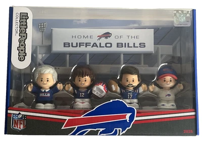 Buffalo Bills Little People 2025 Set Allen Levy Kelly Nuevo Fisher Price Nuevo Foto 1 de 4