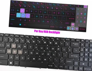 Tastiera per tasto RGB retroilluminata US per MSI Vector 16 HX A13VHG A14VFG A14VGG A14VHG - Foto 1 di 5