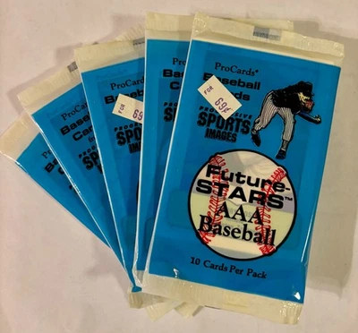 1990 Future Stars AAA ProCards Baseball Card 5 Pack Lot 10 cards per sealed pack - Image 1 of 2