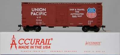 HO Accurail 40' AAR Steel Boxcar Union Pacific #192364 Built Up - Image 1 of 4