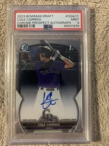 2023 Bowman Draft Cole Carigg Auto Rockies PSA 9 - Picture 1 of 1