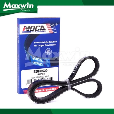 Serpentine Belt Fit Buick Lucerne Cadillac DTS DeVille Eldorado Jaguar 3PK620 - Image 1 of 4
