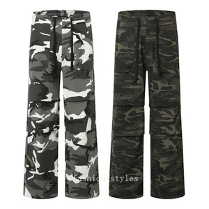 Pantalones informales deportivos rectos de pierna ancha para hombre ropa de trabajo camuflaje primavera/otoño nuevos - Imagen 1 de 13