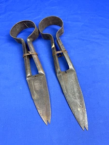 2 Vintage Sheep Shears, Hardly Used! 12.25"L & 10.75"L, Blades 5" & 4" - Picture 1 of 10