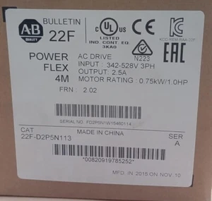 Allen-Bradley 22F-D2P5N113 0.75KW/1.0HP - Picture 1 of 6