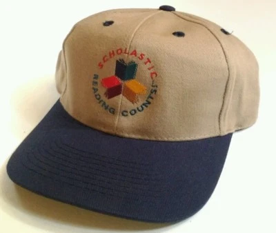 SCHOLASTIC READING COUNTS Ed SNAPBACK HAT VTG 90s Teacher Trucker Library NOS! - Image 1 of 4