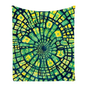 Tie Dye Spirals Flower Geometric Bedspread Throw Blanket Birthday Holiday Gift - Picture 1 of 16