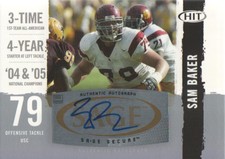 2008 SAGE HIT Football Autographs Silver #A15 Sam Baker Auto