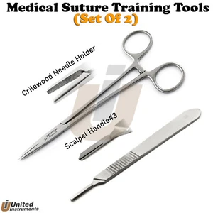 Medical Suture Training Tools Crilewood Needle Holder Tissue Cut Scalpel Handle - Picture 1 of 3