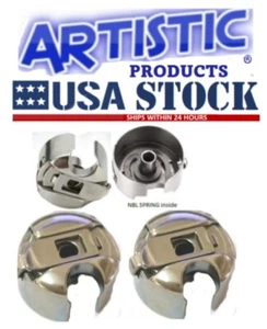 ESTUCHE BOBBIN Sin Contraataque 2 piezas Aguja Única Brother DB2-B716 DB2-B755MK - Imagen 1 de 1