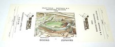 April 14 1988 Baseball Buffalo Bisons vs Zephyrs Opening Day Pilot Field Ticket