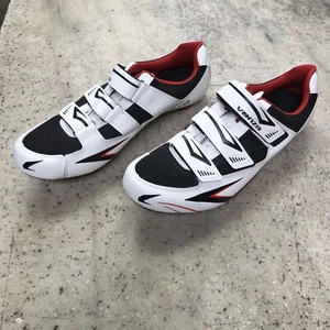 VENZO MX CYCLING Bicycle SHOES WHITE/BLACK/RED - MENS US 13 Nice Cond Fast Ship - Picture 1 of 18