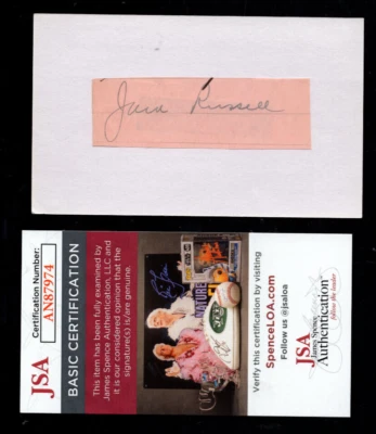 JACK RUSSELL Signed Autograph Auto 1940 Cardinals Signature 3 .25 x1" Cut JSA 💎 - Image 1 of 2