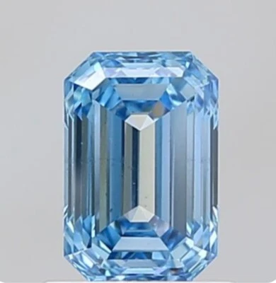 Lab Grown 1.00ct FANCY VIVID BLUE VS2 Clarity STONE IGI Certified CVD DIAMOND - Image 1 of 4