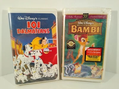 101 Dalmatians (Used) & Bambi (New) VHS Disney - Image 1 of 4
