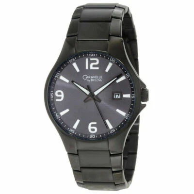 Reloj para hombre Caravelle by Bulova 45B119 esfera negra acero inoxidable $129 GRAN REGALO Foto 1 de 2