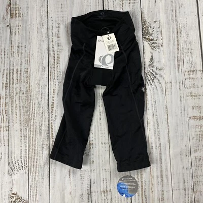 NWT PEARL iZUMi SUGAR THERMAL CYCLING TIGHTS 3QTR BLACK SOLID - WOMENS XS - Image 1 of 4