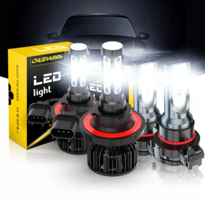 For GMC Yukon 2007 - 2014 4x 6000k Combo LED Headlight Hi/Lo Fog Light Bulbs - Picture 1 of 14