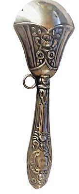 Hochet ancien en argent décor rose époque fin XIXème siècle - Photo 1/4