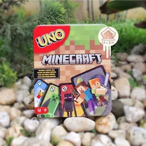 Mattel Games UNO Card Game Themed to Minecraft Video Game, in Storage Tin - Picture 1 of 6