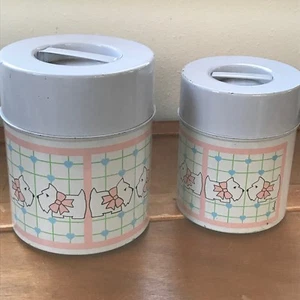 2 Stück weiß mit rosa & blau Scottie Hund Hundeleckerli rund zylindrisch Meta - Bild 1 von 4