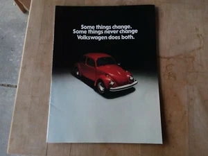 Vintage 1975 Volkswagen Beetle Dealer Sales Brochure Automotive Paper Eph Garage - Picture 1 of 4