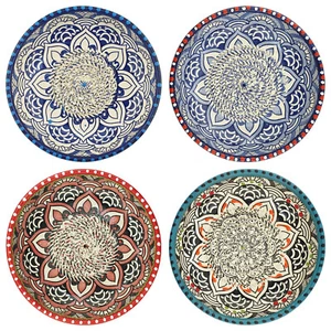 B-Ware - Mediterrane Salat Schale mit Reibe Keramik Keramikreibe Schüssel 18cm - Bild 1 von 9