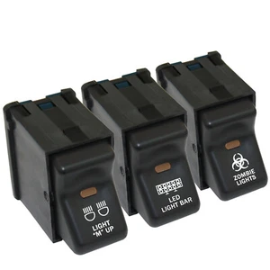 Piezas de tres interruptores basculantes de 12 voltios para TJ Jeep Wrangler o XJ Cherokee - Imagen 1 de 7