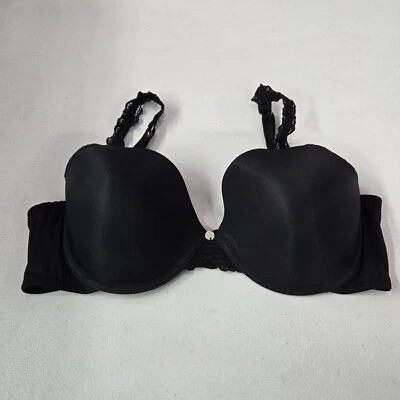 Sujetador para mujer Natori 34D camiseta negra ligeramente forrada con aros correas ajustables Foto 1 de 4