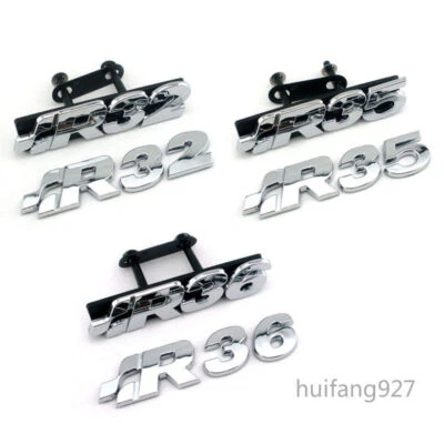 Car 3D R32 R35 R36 Rear Trunk Boot Badge Decal Sticker Front Hood Grille Emblem - Image 1 of 4