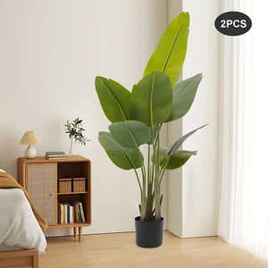 Artificial Plants Set of 2 with Base for Indoor and Outdoor Decor - Imagen 1 de 15
