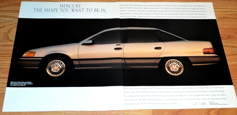 1988 MERCURY SABLE LS ORIGINAL DEALER ADVERTISEMENT PRINT AD 88 - Image 1 of 1
