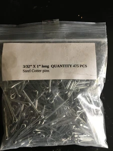 3/32 Zoll x 1 Zoll Stahl Splint Clip, Menge 475 Stück - Bild 1 von 2