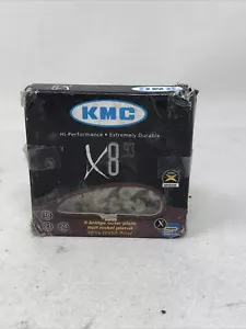 KMC X8-93 Bike Chain Fits 8 Speed Boxed Silver 1/2 x 3/32" Low Maintenance - Picture 1 of 5